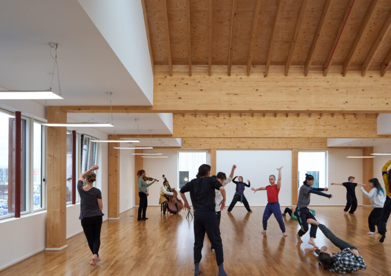 Image of a dance workshop at Clod Ensemble Studios.